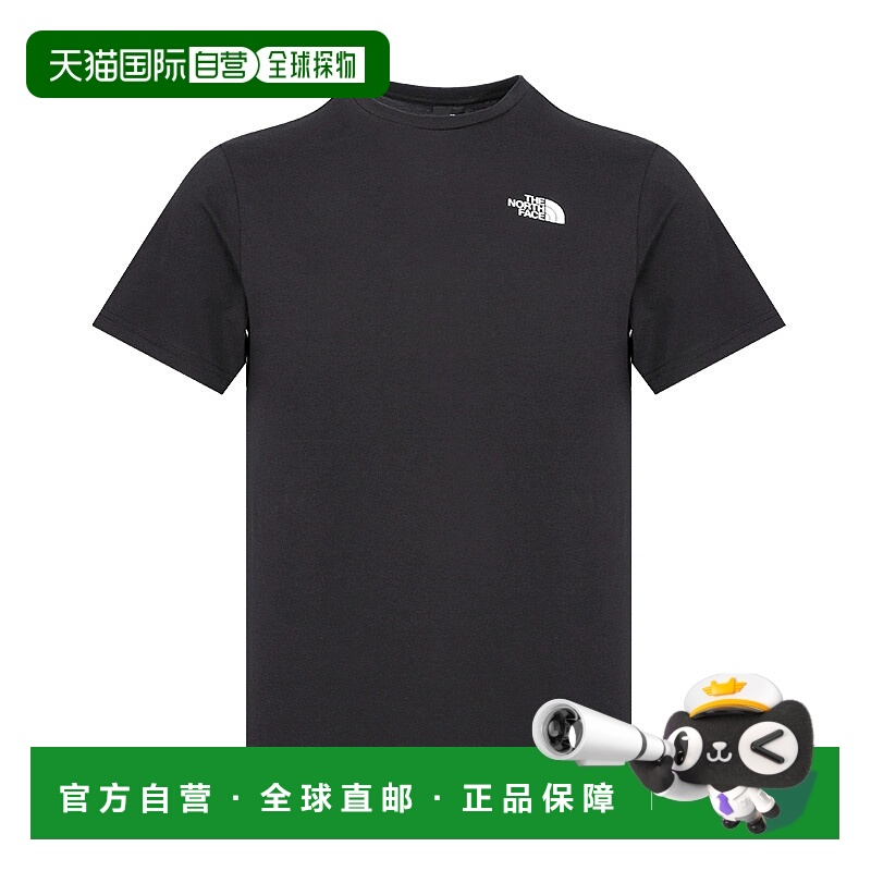 香港直邮北面THE NORTH FACE 男款 山系户外字母Logo印花圆领短袖