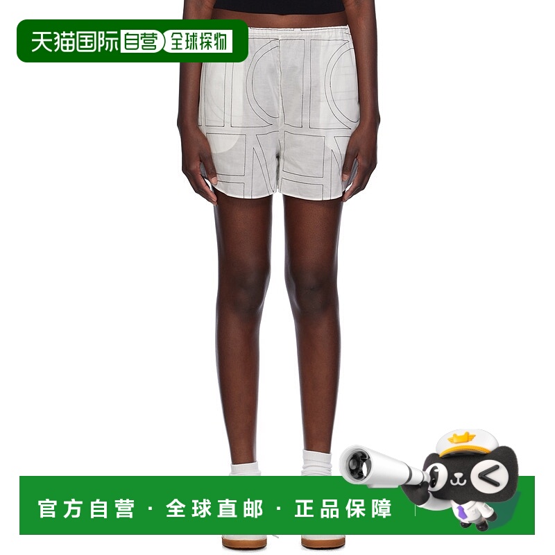 1h可退 香港直邮潮奢 TOTÊME 女士 白色 Monogram 短裤 243WRB114
