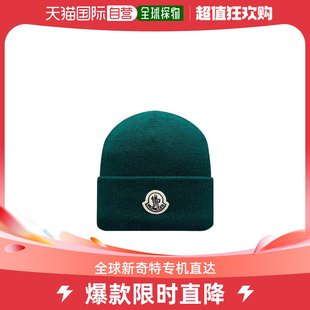 99新未使用 潮奢 Moncler 徽标针织羊毛帽子 盟可睐 男士