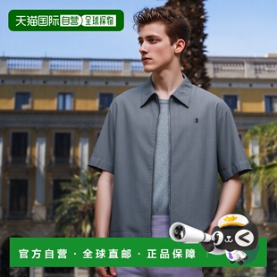 香港直邮GIVENCHY 男士衬衫 BM610V15K7004 AW2024 灰色 短袖羊毛