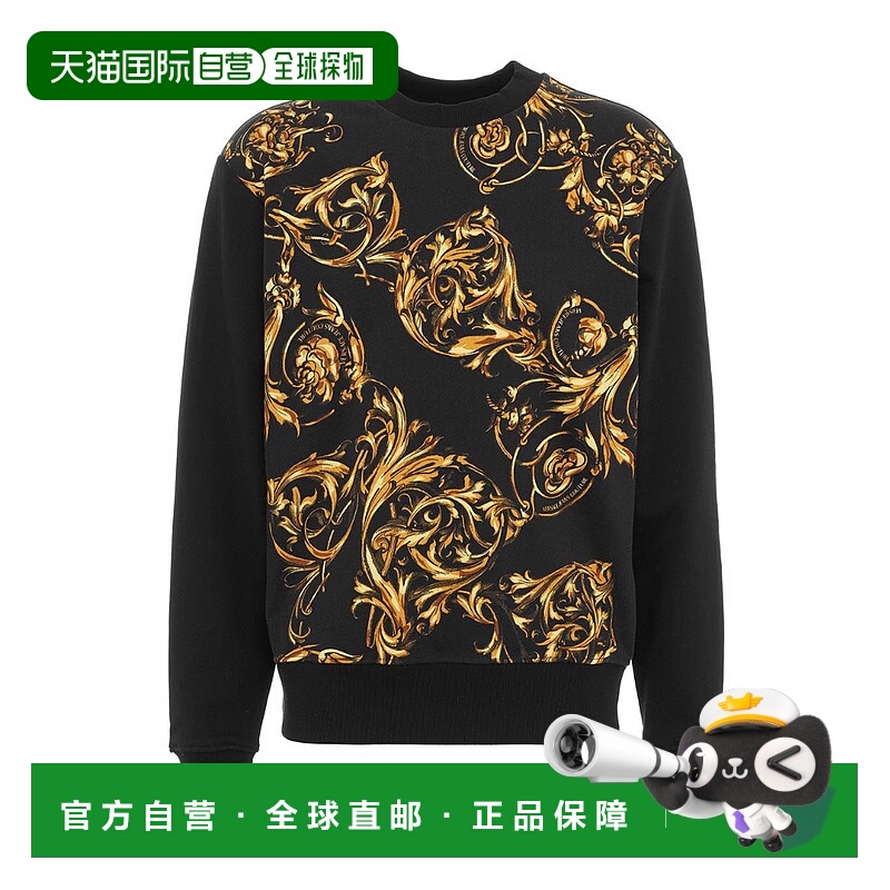 香港直邮Versace 黑色印花长袖卫衣范思哲 72GAI3R9FS019