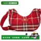 香港直邮潮奢 红色 Burberry 1h可退 巴宝莉 女士 Horseshoe 斜挎