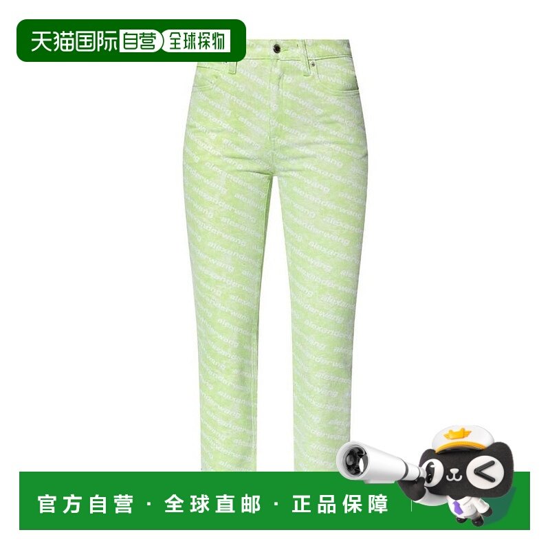 香港直邮Alexander Wang 棉质徽标印花牛仔裤 4DC3214990直筒裤