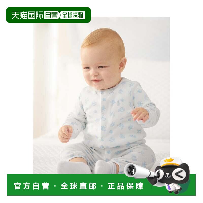 日本直邮Polo Ralph Lauren 婴儿有机棉连体衣 400蓝色长袖背带裤
