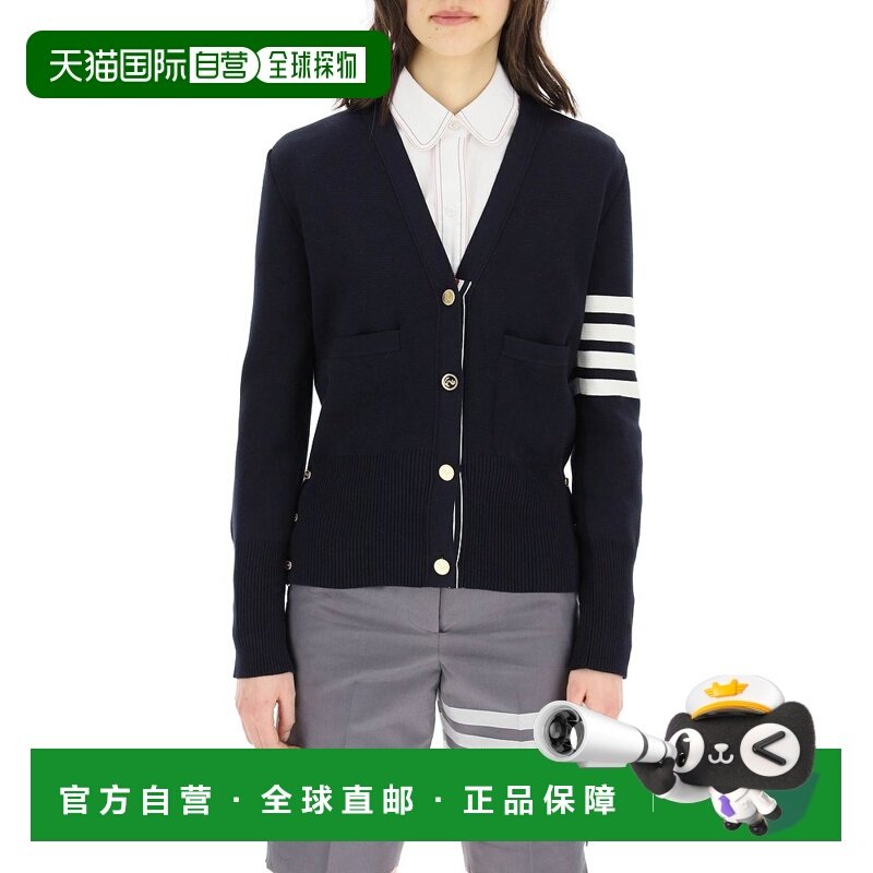 香港直邮THOM BROWNE 女士针织毛衣 开衫蓝色 FKC207A00219415 CO