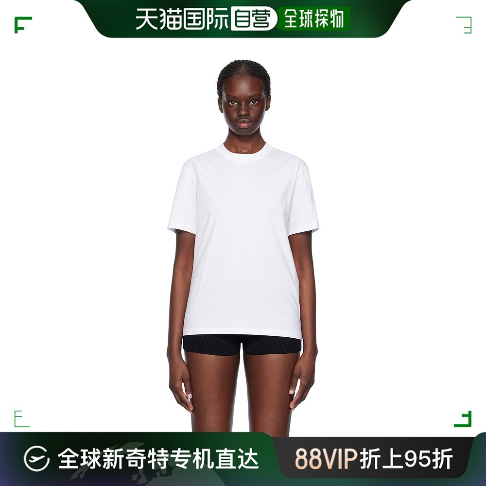 香港直邮潮奢 Ami Paris 女士 白色 Ami de Cœur T 恤 UTS003724 女装/女士精品 T恤 原图主图