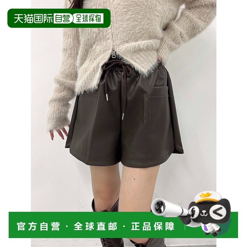 1h可退 日本直邮PHILLY 女装 仿皮口袋短裤 宽松半身裙设计 PL25W