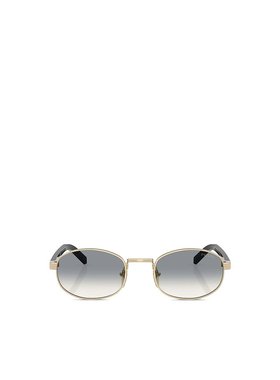 PRADA 女士眼镜 0PRB53SZVN02C49 SS2025 灰色 椭圆框太阳镜