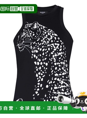 香港直邮BALMAIN 女士背心吊带 FF0EB010GF15EAB AW2025 黑色