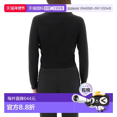 1h可退 香港直邮THEORY 希尔瑞 女士 黑色美利奴羊毛毛线衫 O0711