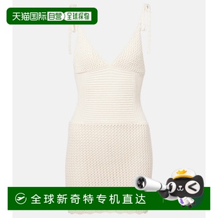 针织棉质迷你连衣裙 1h可退 女士 香港直邮The white白色 Attico