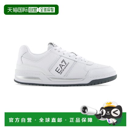 1h可退 香港直邮Ea7 男士 圆头低帮运动鞋 X8X234XK422 white白色