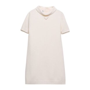 Prada 羊毛短袖连衣裙 23A1516BKSOOO