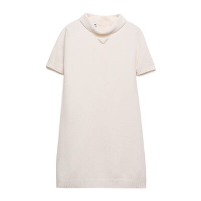 Prada 羊毛短袖连衣裙 23A1516BKSOOO