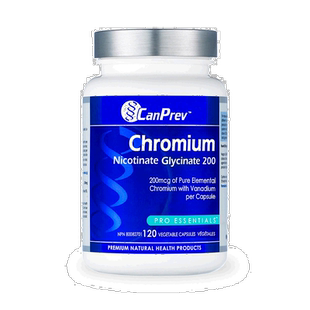 加拿大直邮CanPrev 烟酸铬甘氨酸盐 200 200 微克(120 粒胶囊)