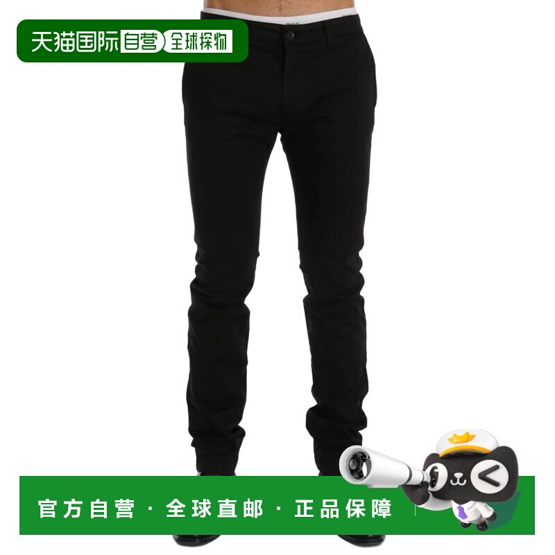 自营GF Ferre Cotton Stretch Chinos Men's Pants - black 美国