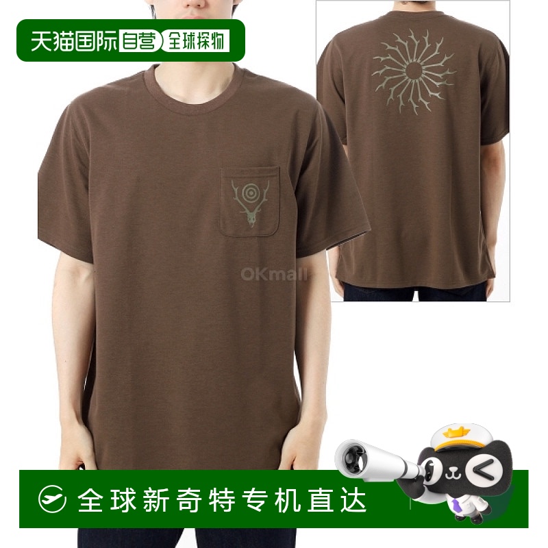 韩国直邮SOUTH2 WEST8 短袖圆口袋 T 恤 - 圆角 (QV667-C)