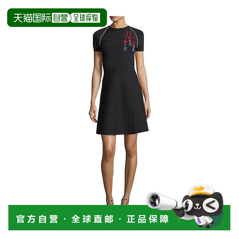 1h可退 香港直邮VALENTINO 女士半身裙 PB3KD0413QN0NO AW2021 黑