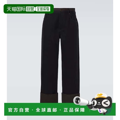 1h可退 香港直邮潮奢 LOEWE 罗意威 男士 色块阔腿牛仔裤