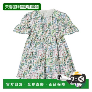 香港直邮Fendi BFB570AUL4 印花府绸连衣裙