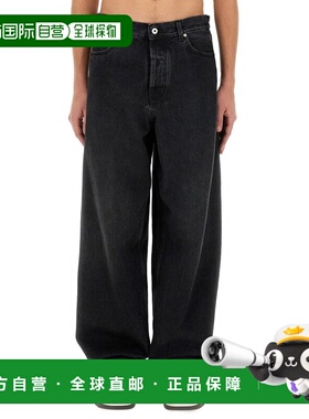 1h可退 香港直邮off-white 男士 黑色 Arr Loose 牛仔裤 OMYA180C
