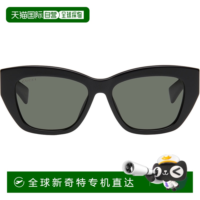 1h可退香港直邮Gucci古驰女士黑色 GG Muse Cat Eye太阳镜 G