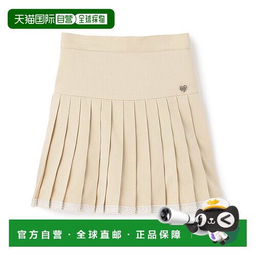 1h可退 日本直邮mezzo piano儿童春夏百褶裙可爱蕾丝边设计 60521