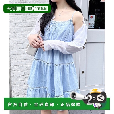 1h可退 日本直邮INGNI 女士蕾丝层叠吊带连衣裙 1999500044