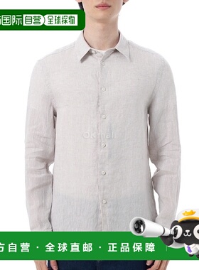 韩国直邮J.LINDEBERG 修身长袖亚麻混色衬衫 (FMST12828-U029) 长