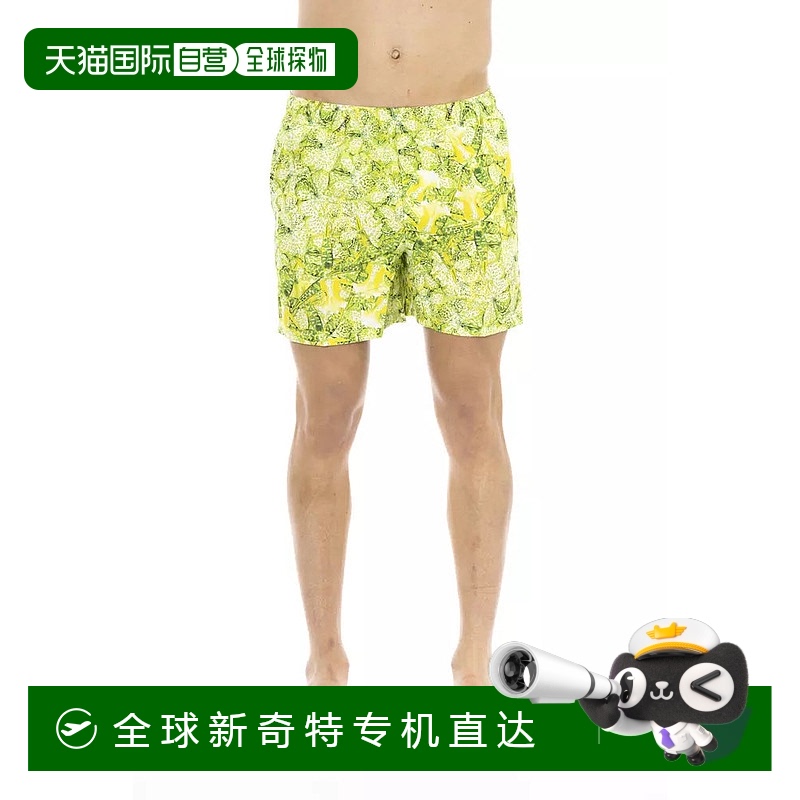 自营 Just Cavalli涤纶男式泳装-绿色 【美国奥莱】直发