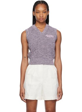 潮奢 MAISON KITSUNE 女士 紫色 Handwriting 马甲 MW00813KT1108