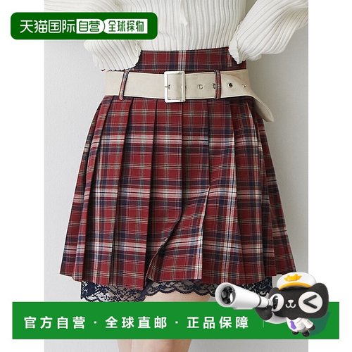 1h可退 日本直邮jouetie 女士蕾丝边褶皱迷你裙 082510800901