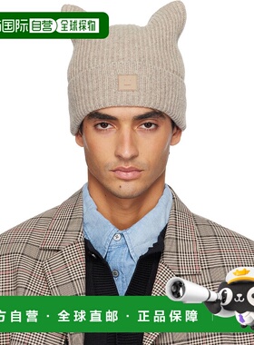 1h可退 香港直邮潮奢 Acne Studios 艾克妮 男士 驼色 Logo Squar