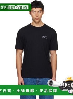 1h可退 香港直邮Balmain 巴尔曼 男士 黑色 Couture Label T 恤 F