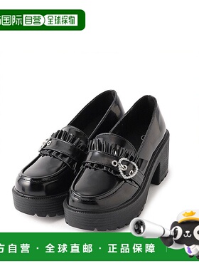 【日本直邮】Cst&P女士礼服鞋黑色厚帮高帮圆头简约时尚舒适皮鞋