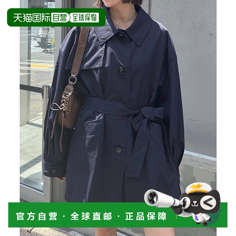 1h可退 日本直邮mline 女装 显瘦腰带 优雅袖型 通勤风长袖连衣裙