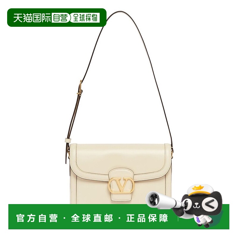 1h可退 香港直邮潮奢 Valentino 华伦天奴 男士 9to5 沙色皮革斜