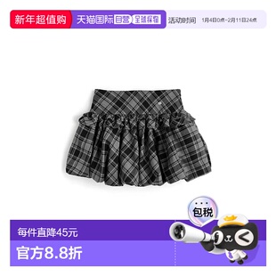 日本直邮日潮 GRL内衬安全裤的格子荷叶边蓬蓬迷你裙半身裙AC2617