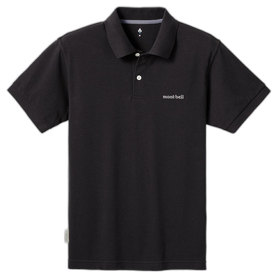 日潮跑腿Montbell蒙贝欧 男士包芯纺 Polo 衫 BK S 2104803