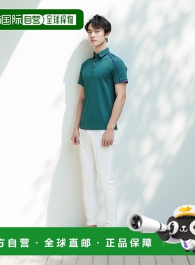 【日本直邮】ASICS 亚瑟士POLO衫男女 深灰×蓝(CHM码 305-9351)2