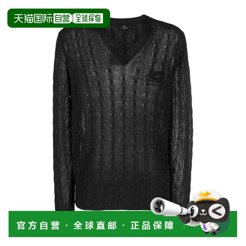 1h可退 香港直邮ETRO 男士卫衣 1N99296802 CO 黑色 Crewneck