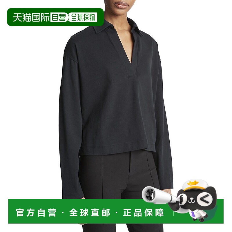 自营 Vince Easy Polo 衫 - 黑色 女装上衣美国奥莱直发