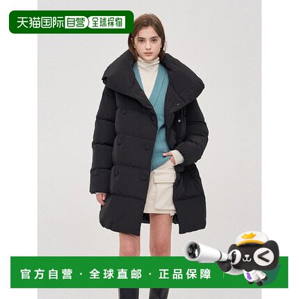 韩国直邮SJYP (PW2EBQOTT01WBK) 双层长款鹅绒毛衣