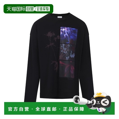 自营dries van notenBlack Casual Cotton Tee - black 美国奥莱
