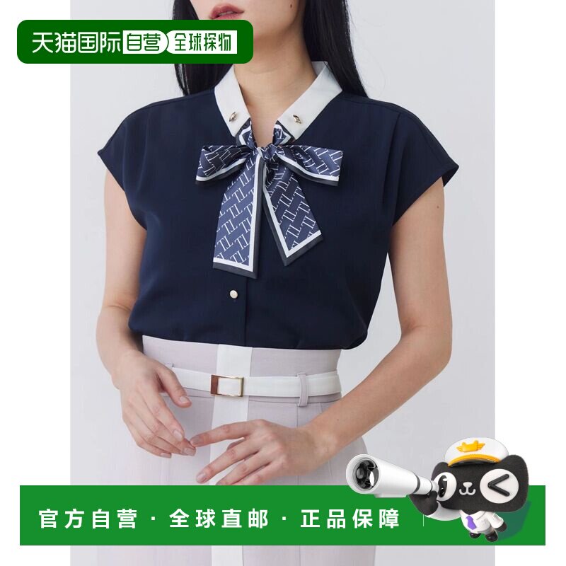 日本直邮TONAL 女士 法式袖口衬衫 飘带系结设计 652640401301