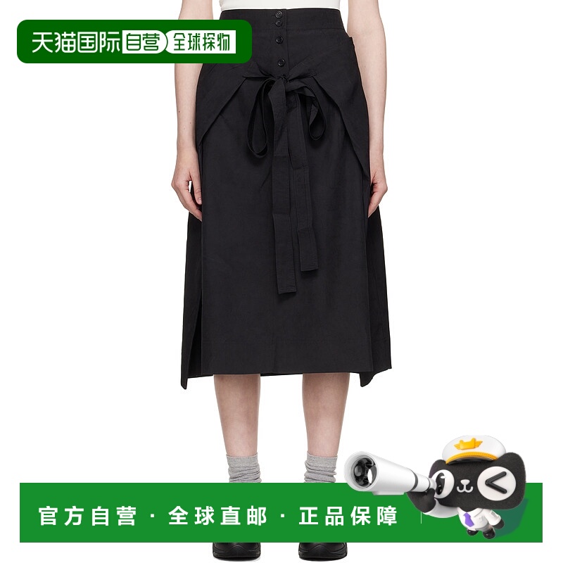 1h可退 香港直邮潮奢 YMC 女士 黑色 George 半身裙 Q3YAA