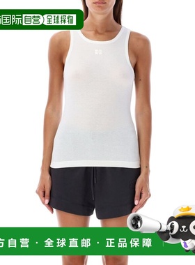 香港直邮GANNI 女士背心吊带 T38973675151 CO 白色 Logo-embroid