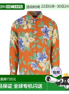 香港直邮Polo Ralph Lauren Polo 拉夫 劳伦 男士 橙色衬衫 710B1