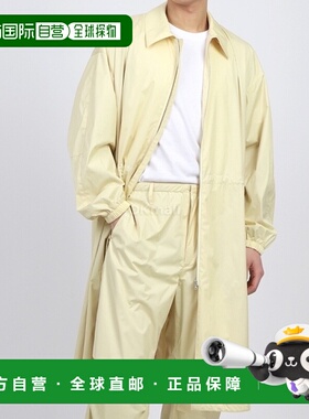 韩国直邮AURALEE A24SC01SL 浅米色硬捻涤纶缎面拉链夹克外套