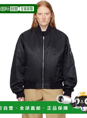 1h可退 香港直邮潮奢 Ambush 女士 黑色贴饰飞行员夹克 BWEH007S2